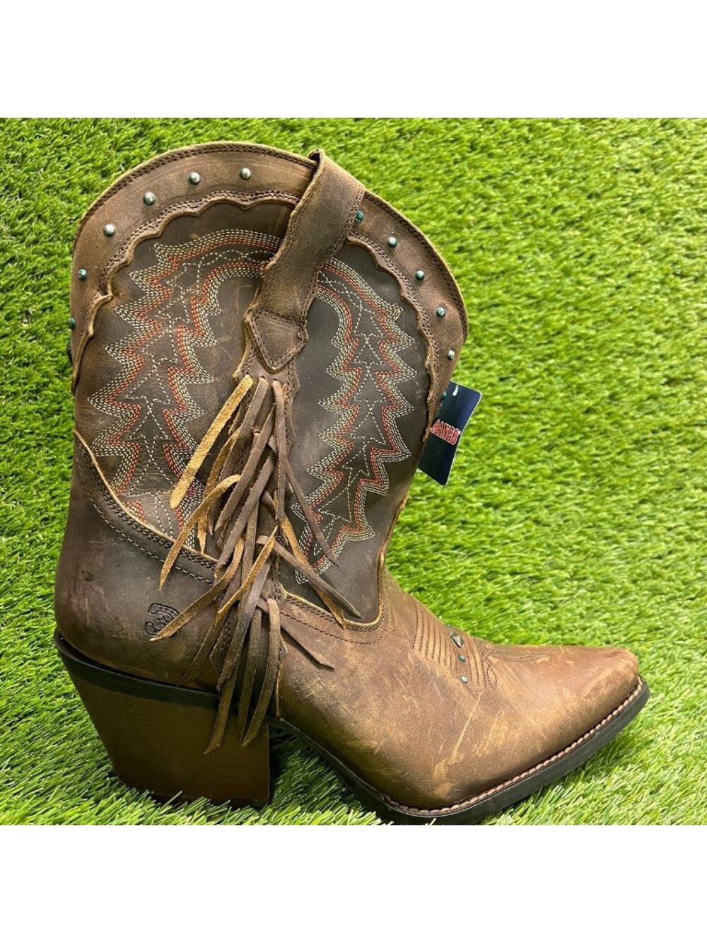 Durango Crush Womens Size 11 Brown Cowgirl Western Snip Toe Zip Up Fashion Boots
